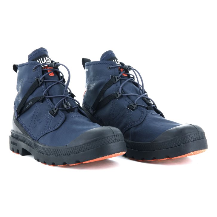 Bottes Palladium Pampa Travel Lite+ Imperméables Femme Bleu Marine | FR IOR306D